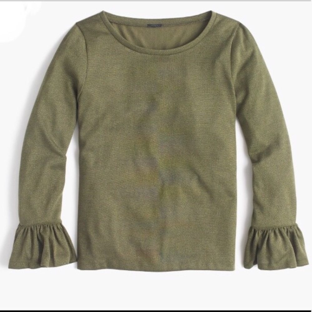 J. Crew sparkle bell sleeve top NWT
